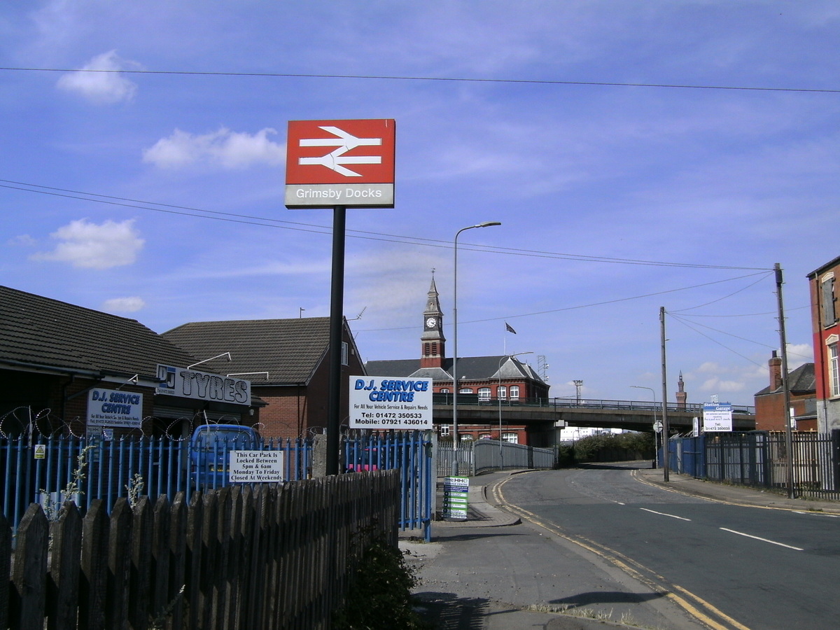 Station entrance with Dock Office beyond